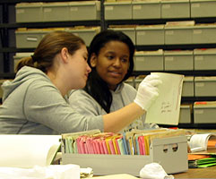 Students using Special Collections for research